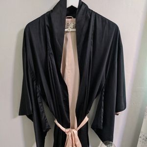 Kimono satin lined short robe Dear Drew